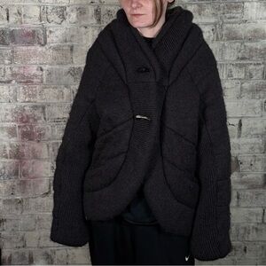 All Saints Archive Avantgarde Grey Wool/Mohair Boxy Vintage Luxury Coat